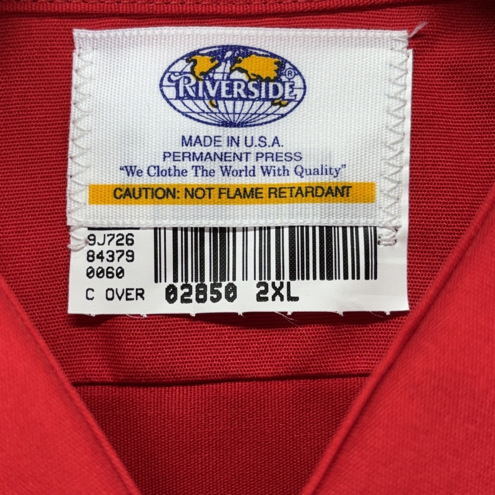 VINTAGE Red Riverside Authentic Coca Cola Shirt Mens 2XL Red Short Sleeves USA - Picture 4 of 9